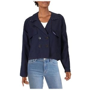 Maison Jules Crop Cold Weather Trench JackeT